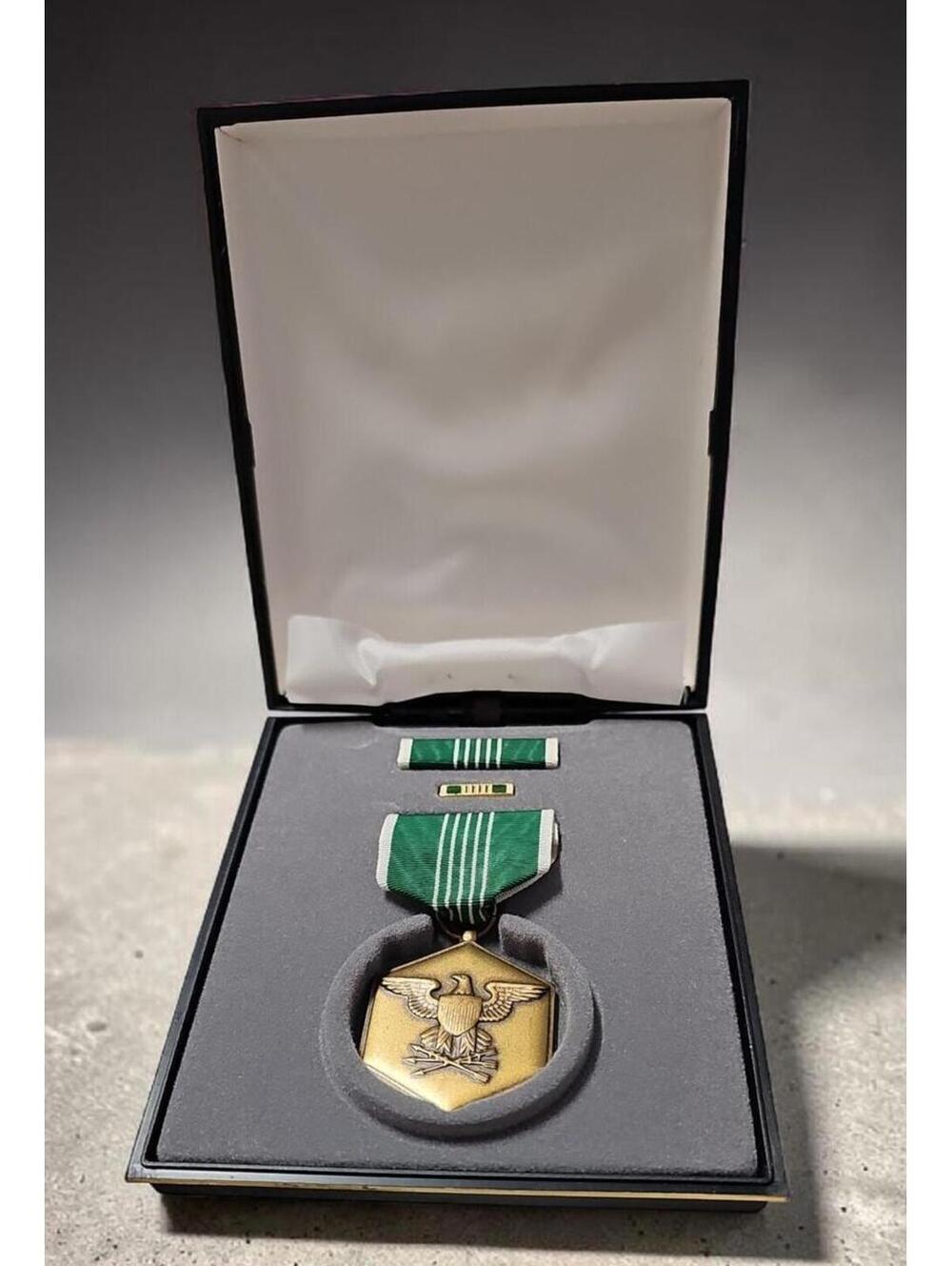 U.S. Military “For Military Merit” Medal Set w/ Ribbon Bar & Lapel Pi